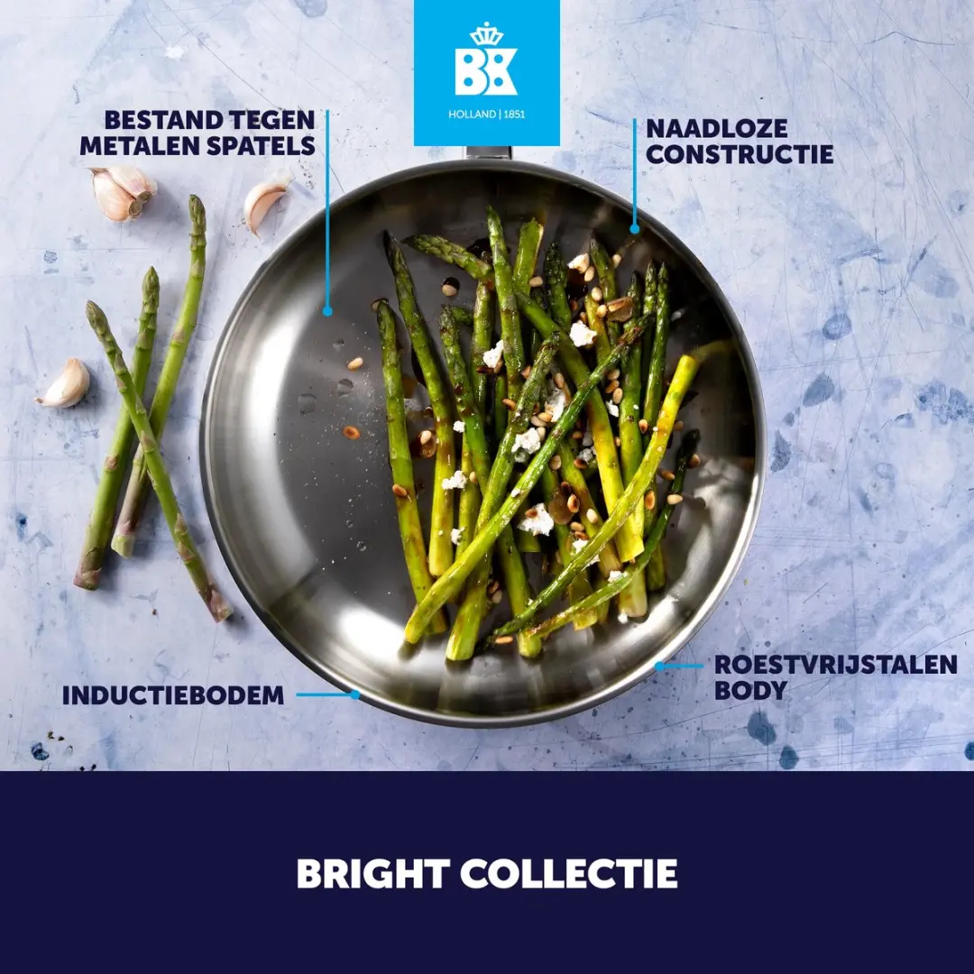 BK Bright Koekenpan 24cm - Zilver