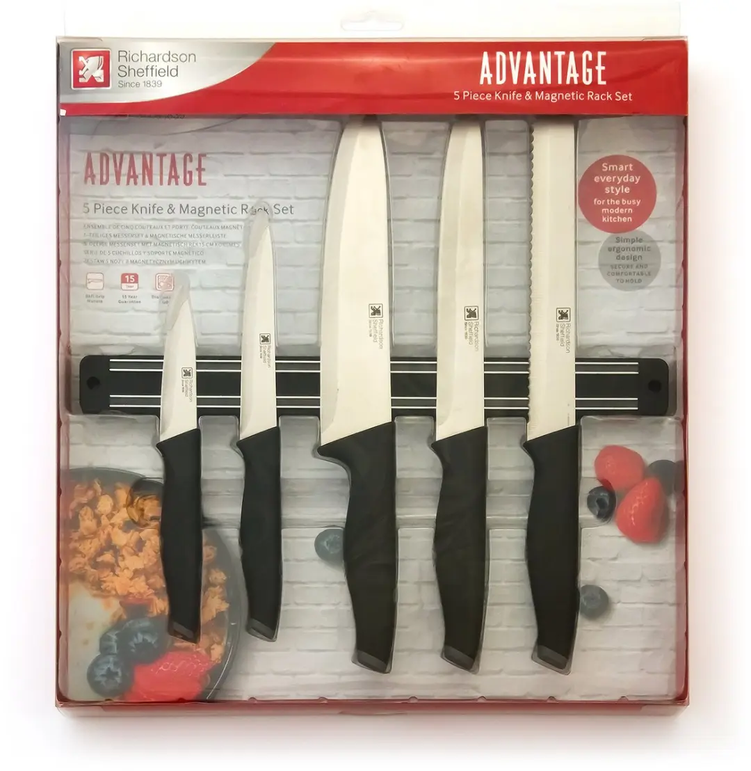 Richardson Sheffield Advantage R02700P527KB5 Messenset 5-delig - 33cm - Zwart