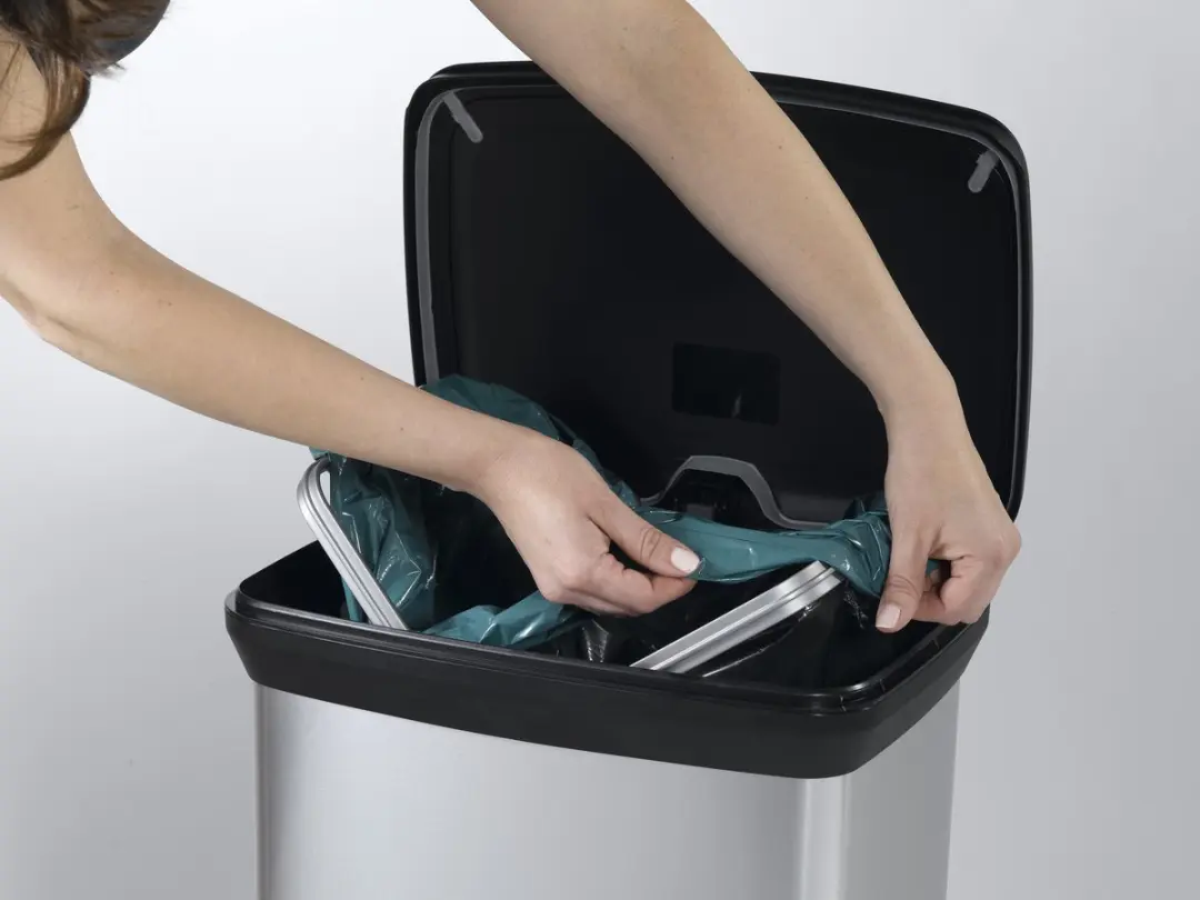 Curver Decobin Prullenbak 30L - Metallic