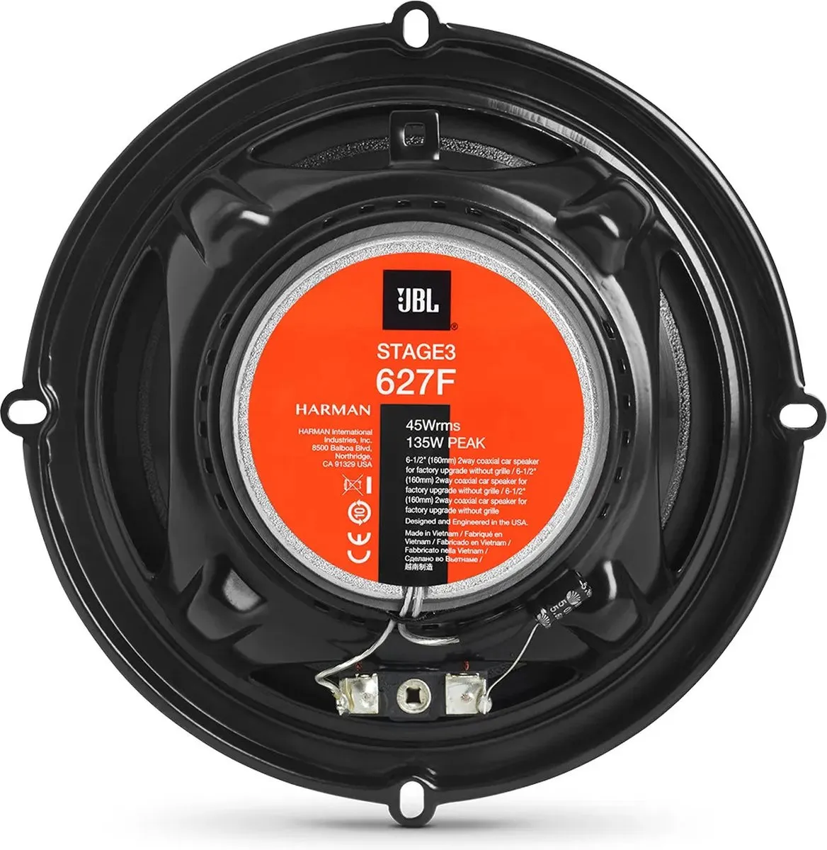 JBL Stage 3 627F Autospeaker 2-Weg 225W - 6.5" Zwart - afbeelding 6 van 6