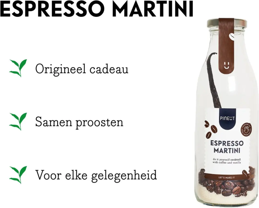 Pineut Cocktail Fles Espresso Martini DIY - 1 Stuk