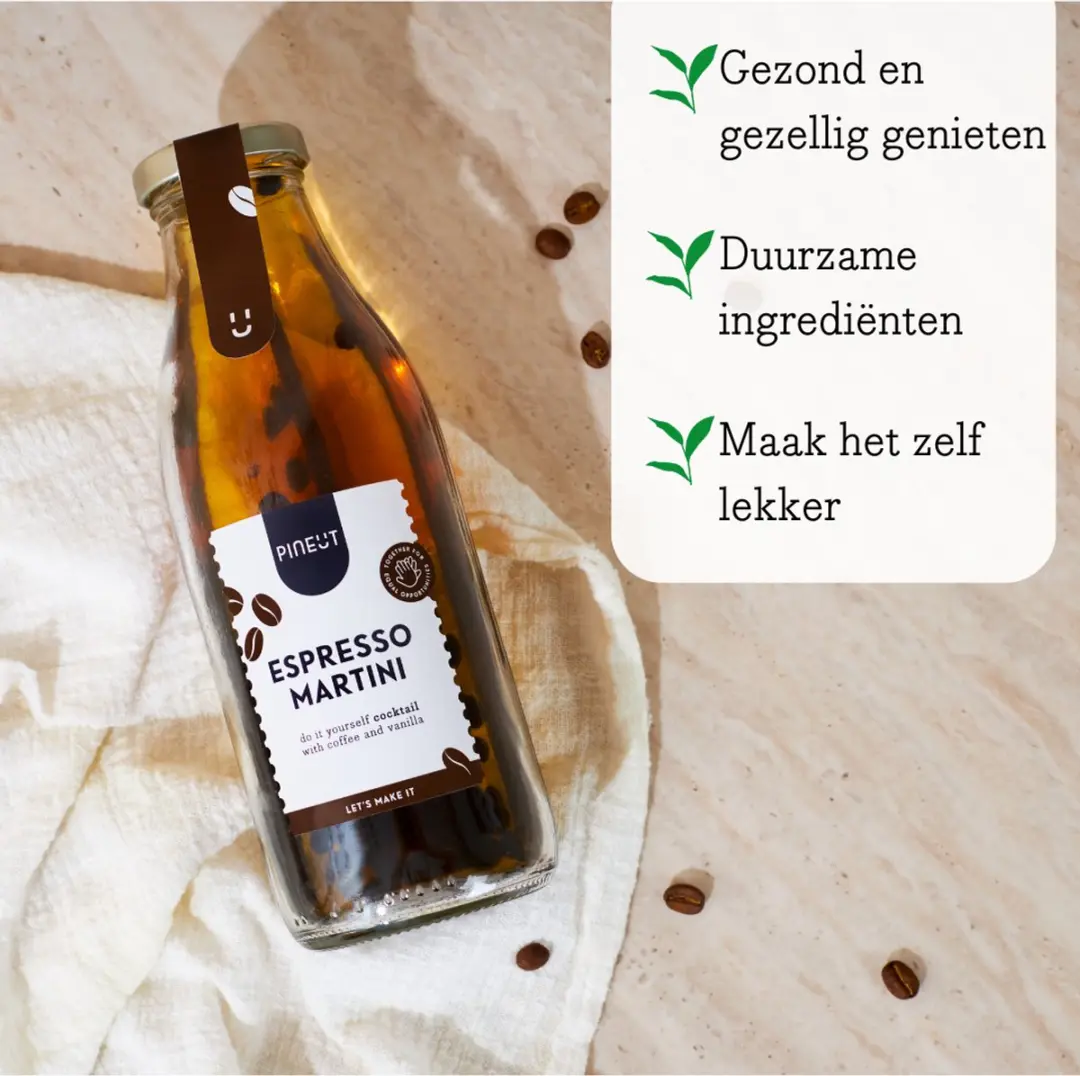 Pineut Cocktail Fles Espresso Martini DIY - 1 Stuk
