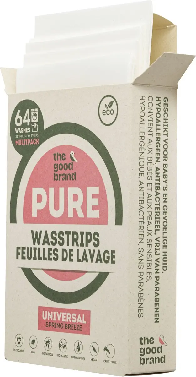 The Good Brand Wasstrips Spring Breeze - 64 Stuks - 3 Kleuren