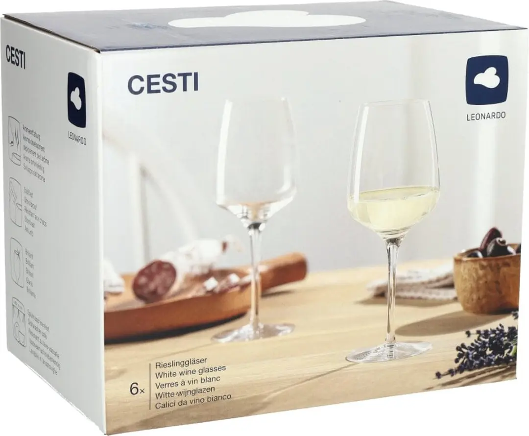 Leonardo Cesti Witte Wijnglazen 280ml - Set van 6
