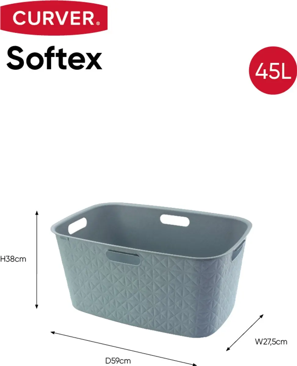 Curver Softex Wasmand 45L - Blauw