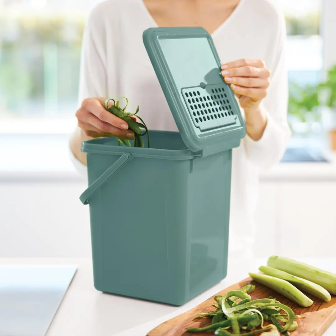 Rotho Bio Compostemmer 8L - Groen - afbeelding 6 van 6