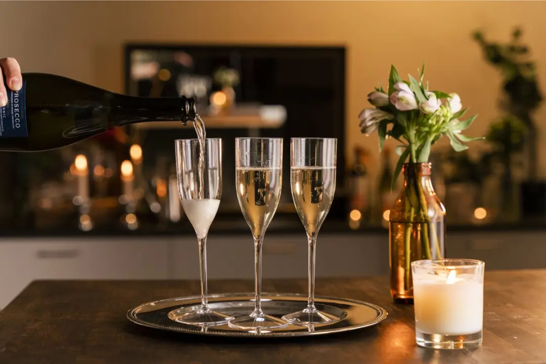 Duni Elegance Champagneglas - 6 Stuks - 130ml - Transparant