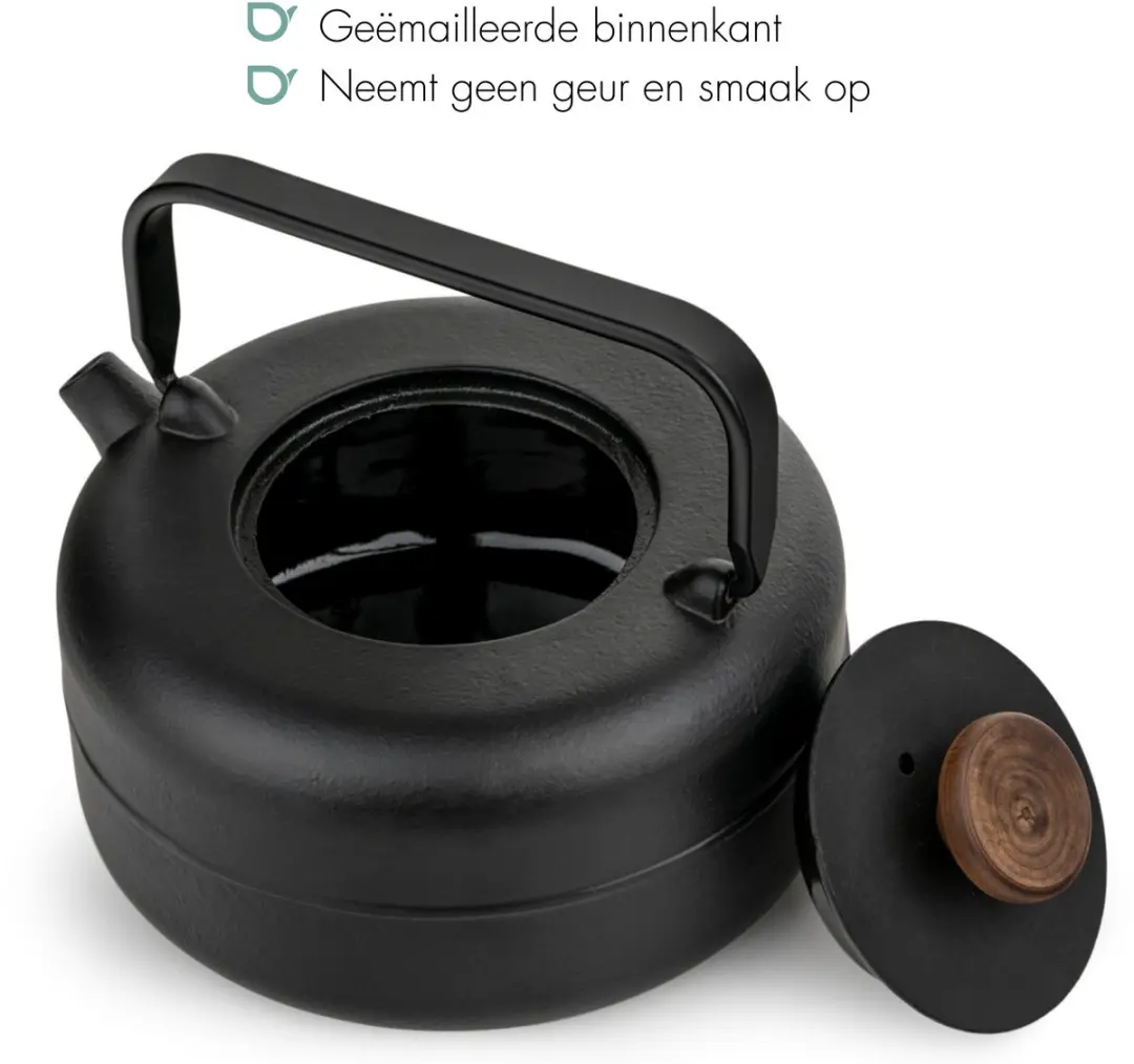 Bredemeijer Theepot Henan Gietijzer 0,75L - Zwart