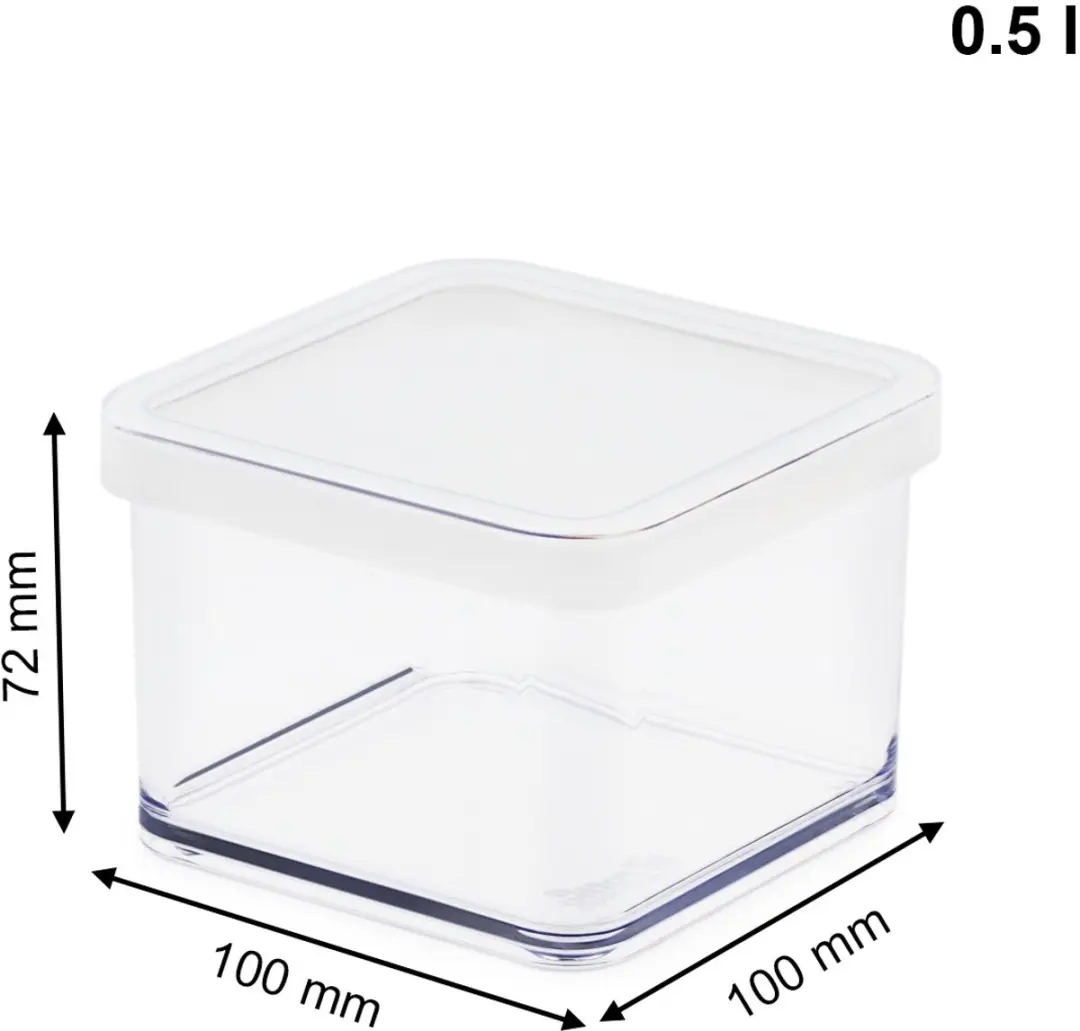 Rotho Loft Voedselbewaardozen Set 10 Stuks - 2x2.1L/1x1L/2x0.5L - Wit