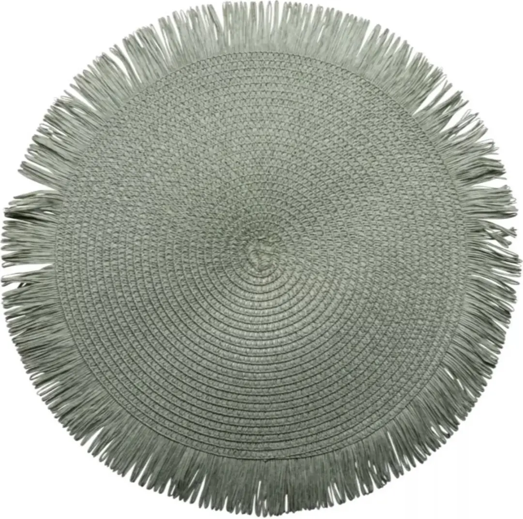 Gusta S/2 Placemats Ø38cm - Lichtgroen Bamboe