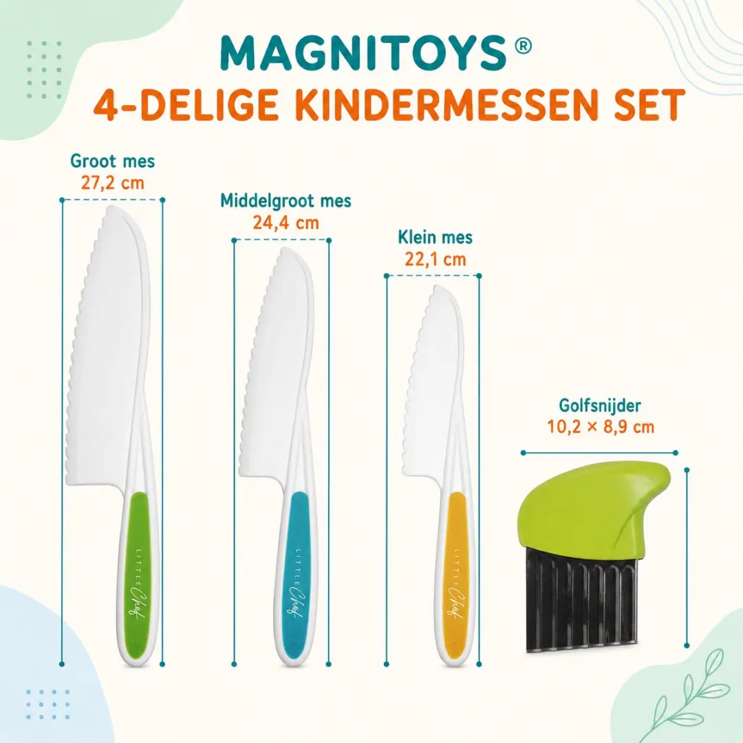 MagniToys Kindermessen Set 4-delig
