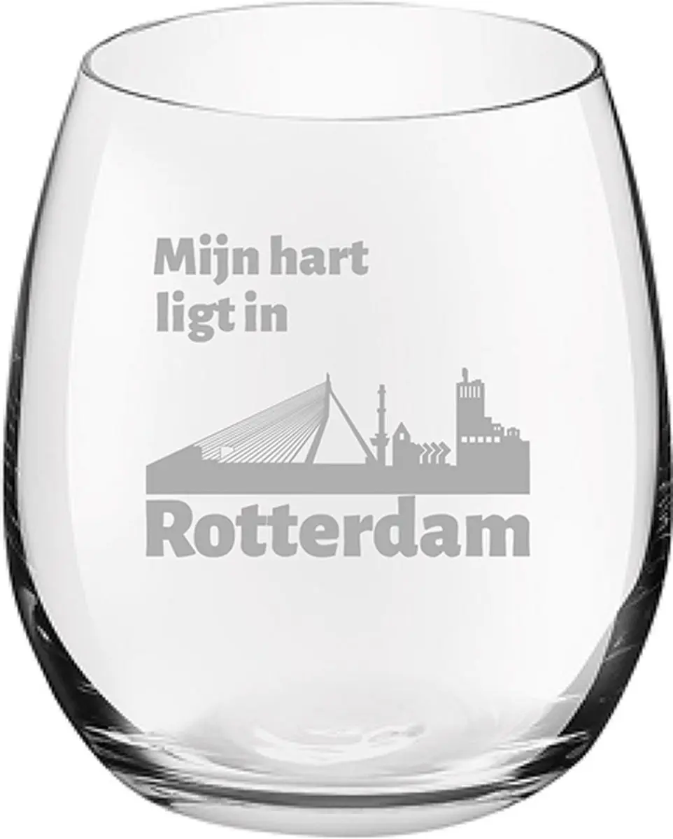 Royal Leerdam Gegraveerd Drinkglas Rotterdam 39cl
