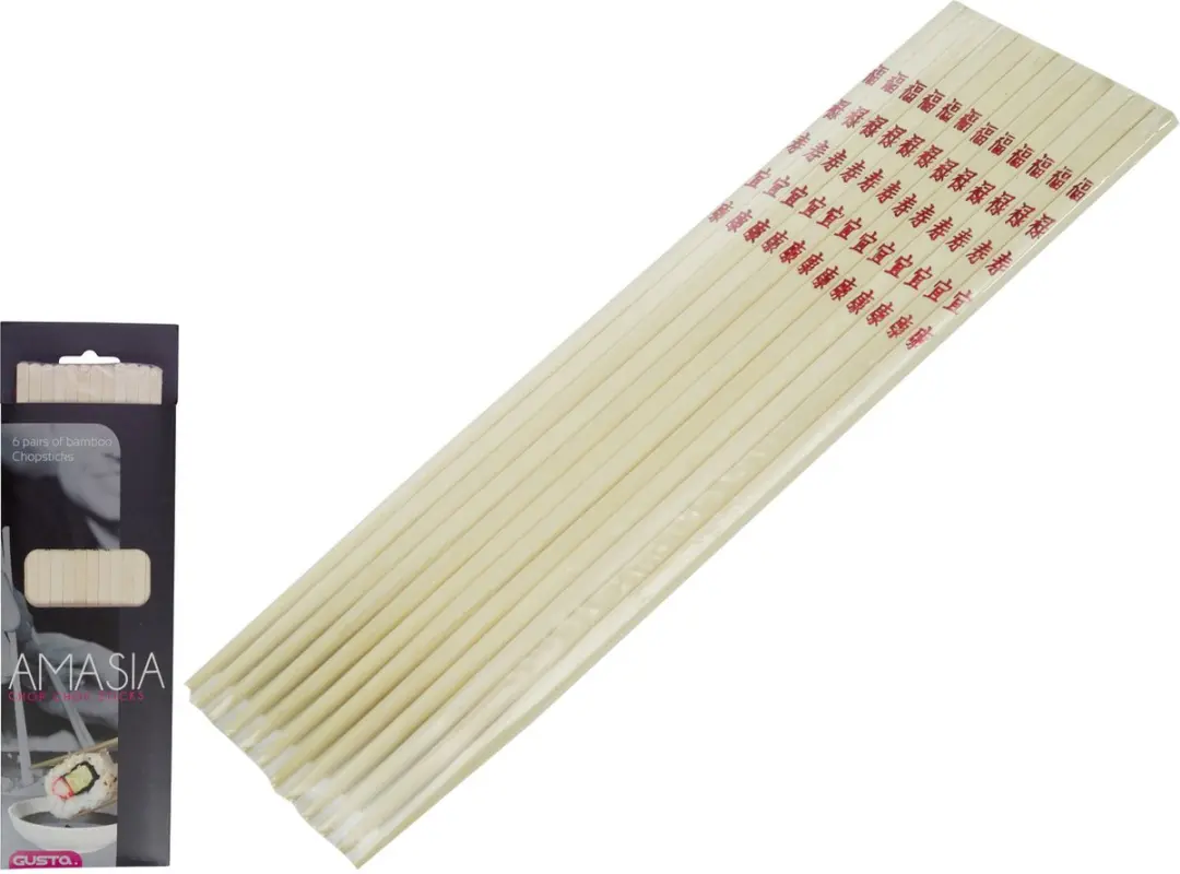 Gusta Bamboe Sushi Stokjes 6 Paar - 12 Stuks - MPN 09130650