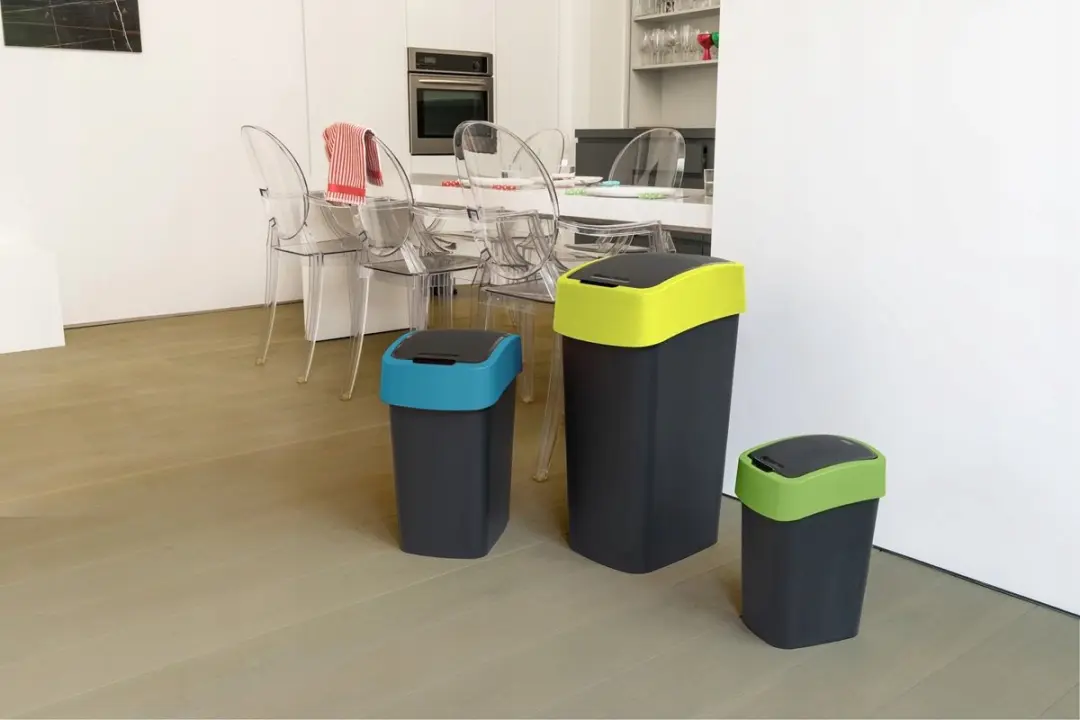 Curver Flip-Bin Afvalbak 9L - Zwart/Geel