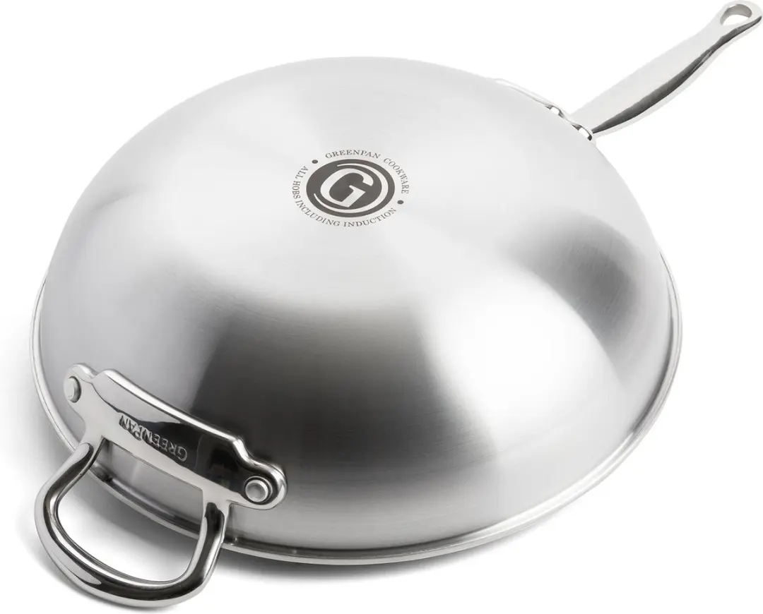 GreenPan Première CC003821-001 Wok 30cm - 4.7L - Zilver - afbeelding 6 van 6