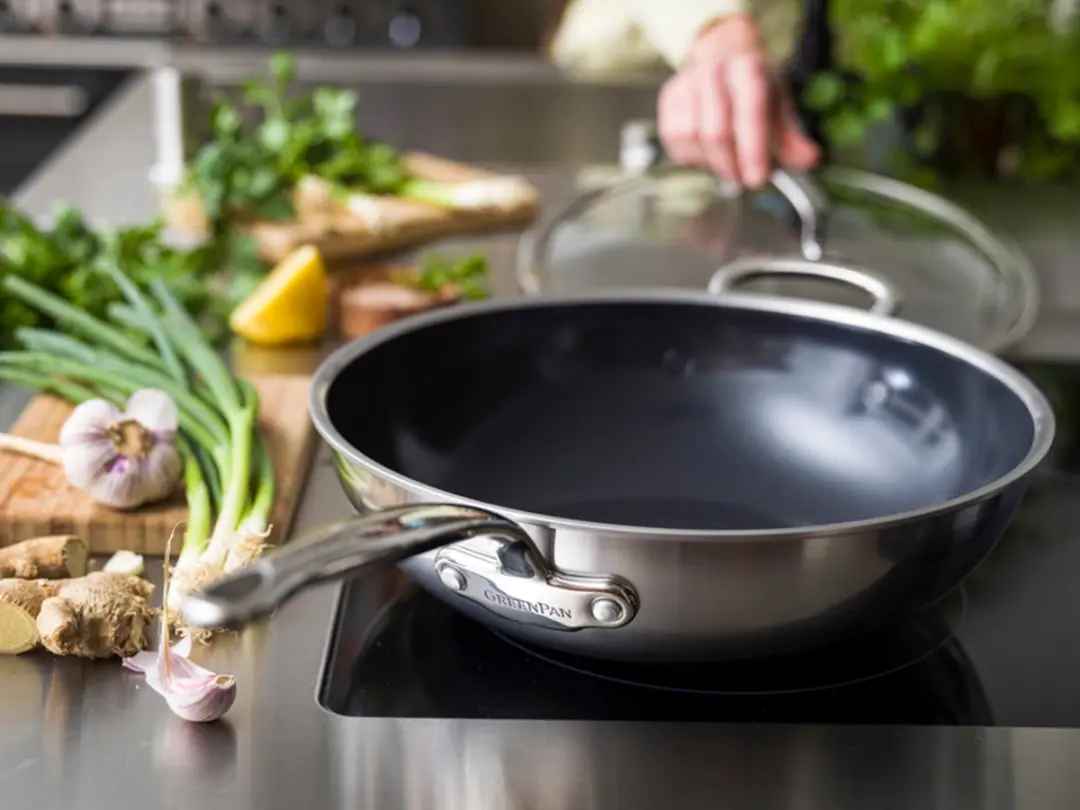 GreenPan Première CC003821-001 Wok 30cm - 4.7L - Zilver