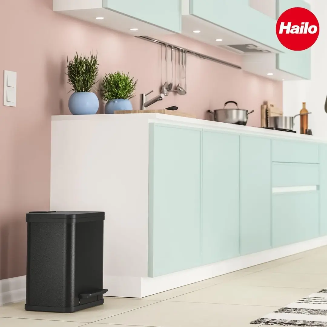 Hailo Öko Duo Plus M Prullenbak 18L - 2x9L - Zwart