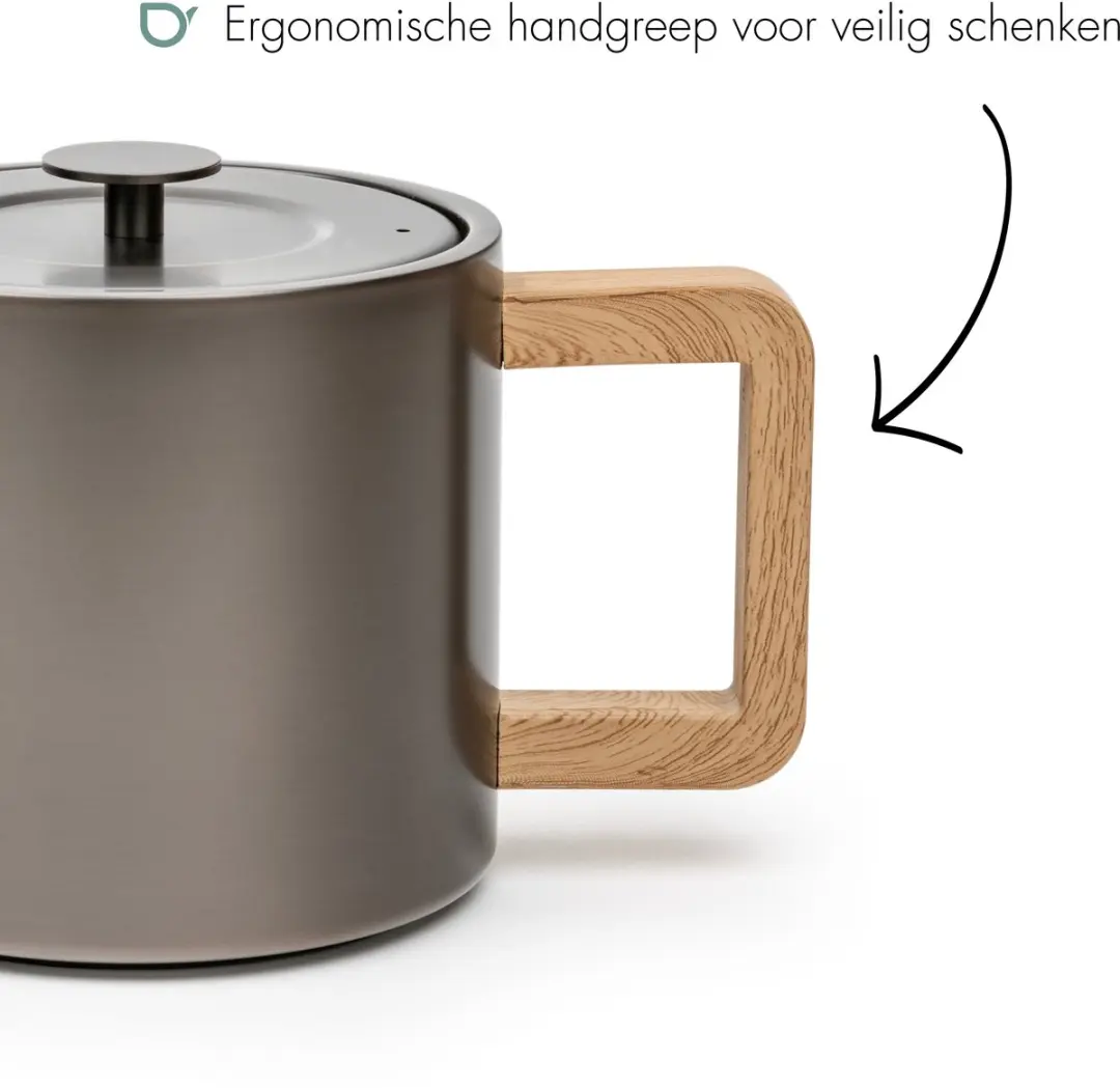 Bredemeijer Theepot Narvik Dubbelwandig 1,1L - Metallic Grijs