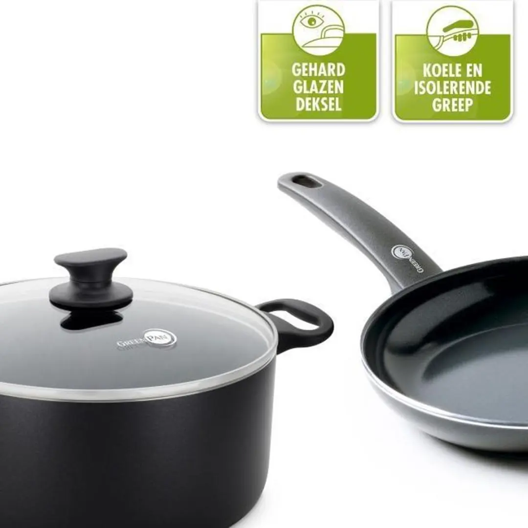 GreenPan Cambridge Hapjespan 28cm - 4.2L - Zwart