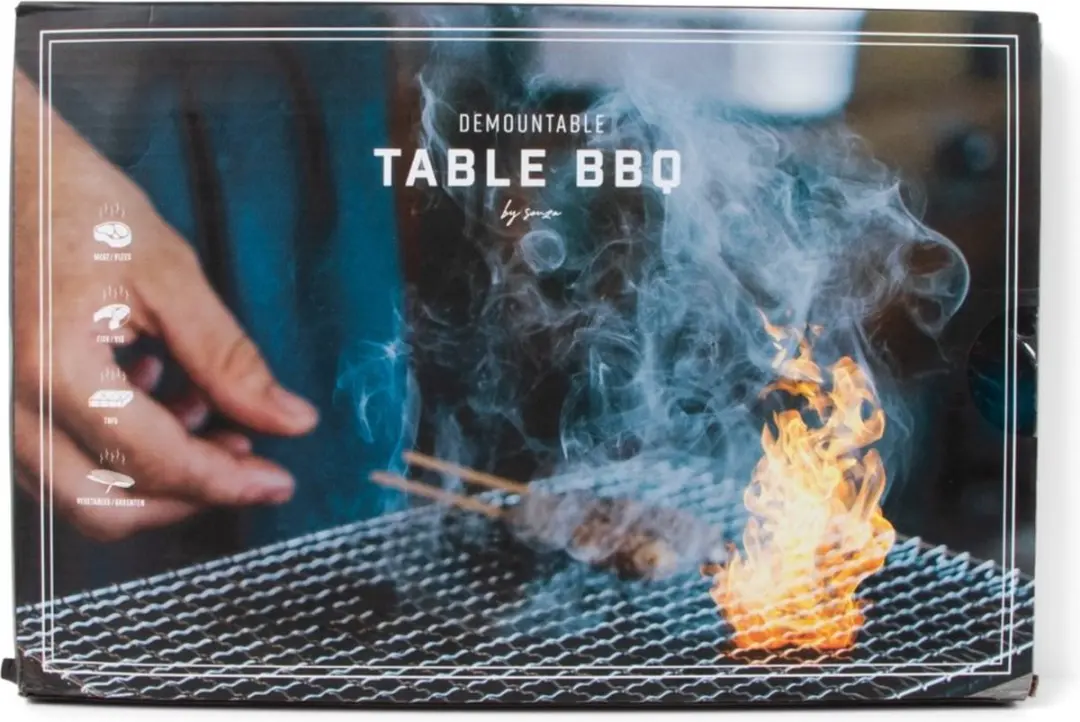 Senza Tafel BBQ RVS - 6 Hamburgers - Zilver