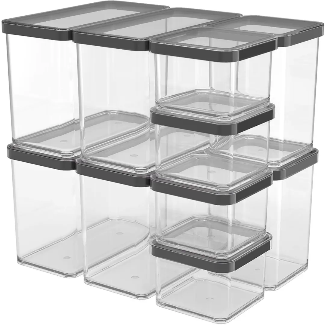 Rotho Loft Voedselbewaardozen Set 5-delig - 2x2,1L 1x1L 2x0,5L - Zwart