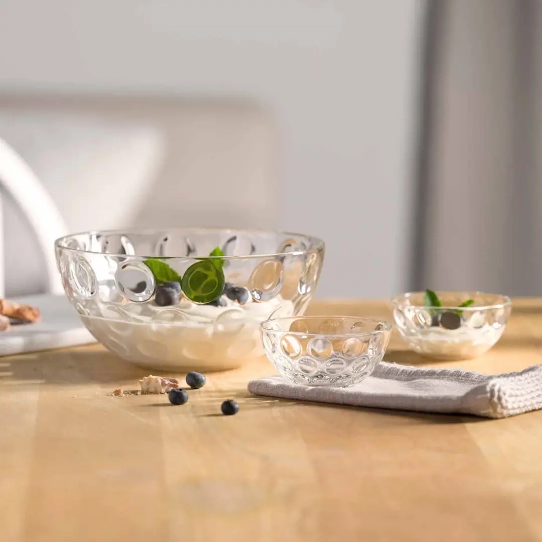 Leonardo CUCINA OPTIC Schalenset 5-delig - 22cm - Transparant