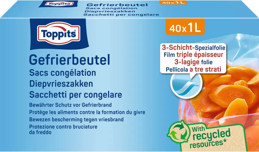 Toppits Diepvrieszakjes 1L