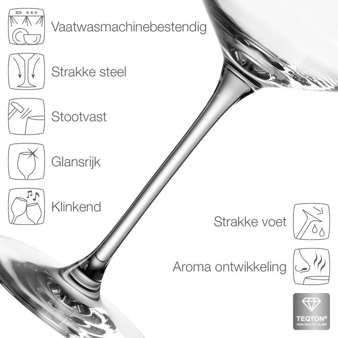 Leonardo Puccini Witte Wijnglazen - 560ml - Set van 12