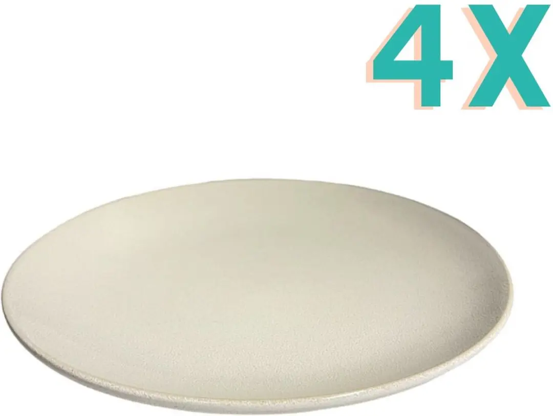 Home Society Diner Bord Sofie Beige 4 stuks
