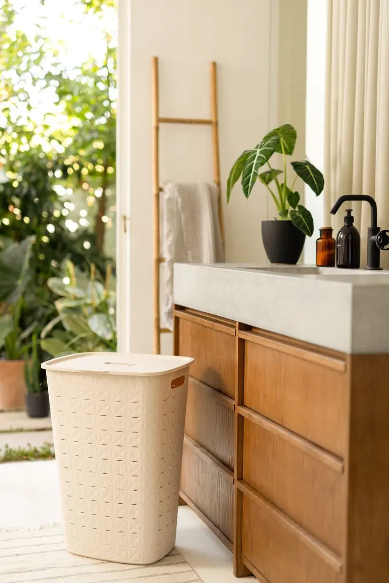 Curver Softex Wasmand 56L - 2 Stuks - Beige