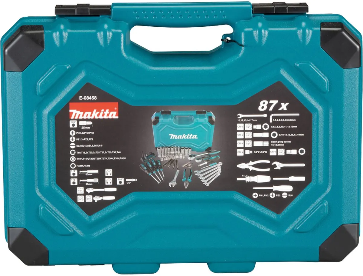 Makita E-08458 Handgereedschapset 87-delig - 2 snelheden - 130 Ncm - afbeelding 6 van 6