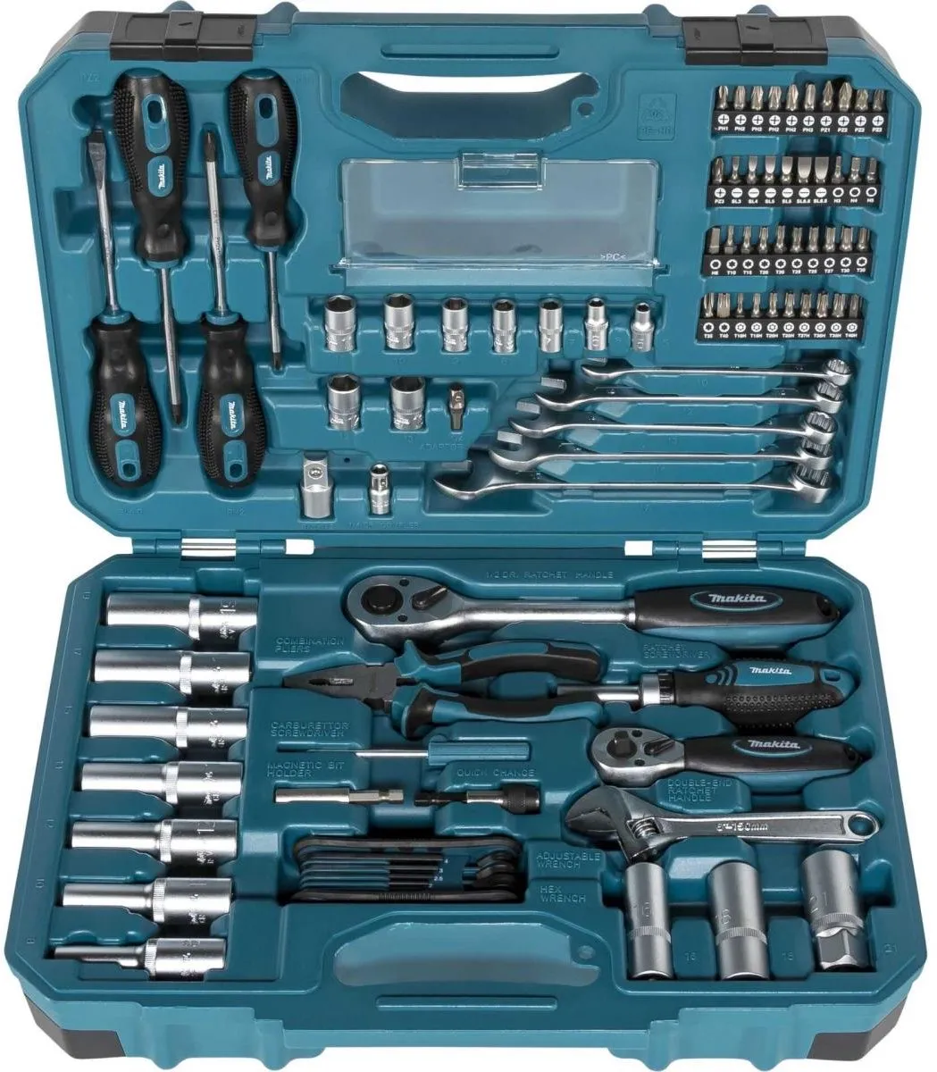 Makita E-08458 Handgereedschapset 87-delig - 2 snelheden - 130 Ncm