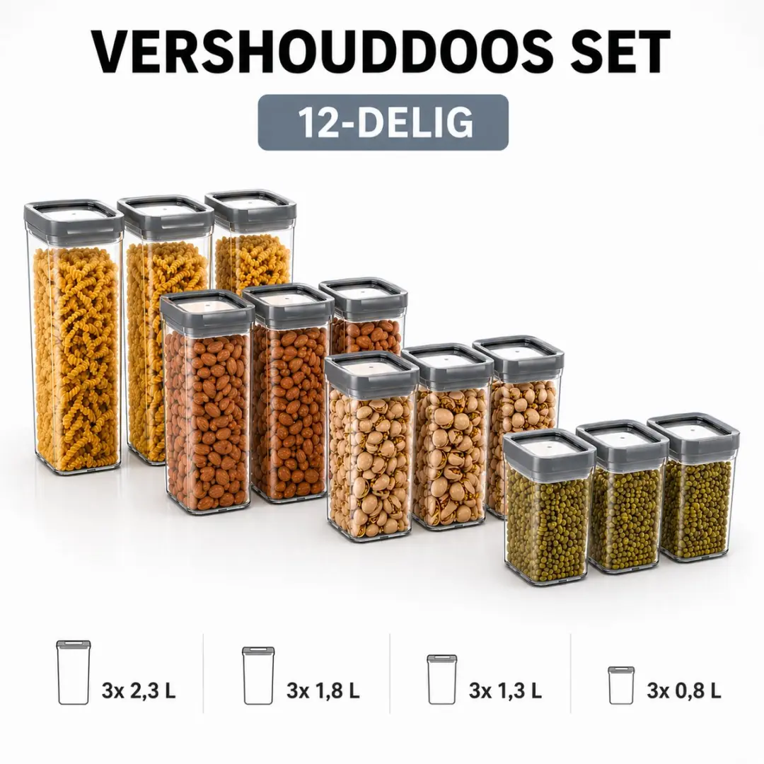 Curver Vershouddoos Set 12-delig