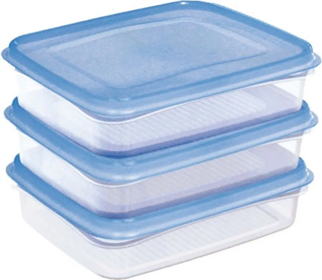 Sunware Club Cuisine Diepvriesdozenset 3x 0,7L - Transparant Blauw
