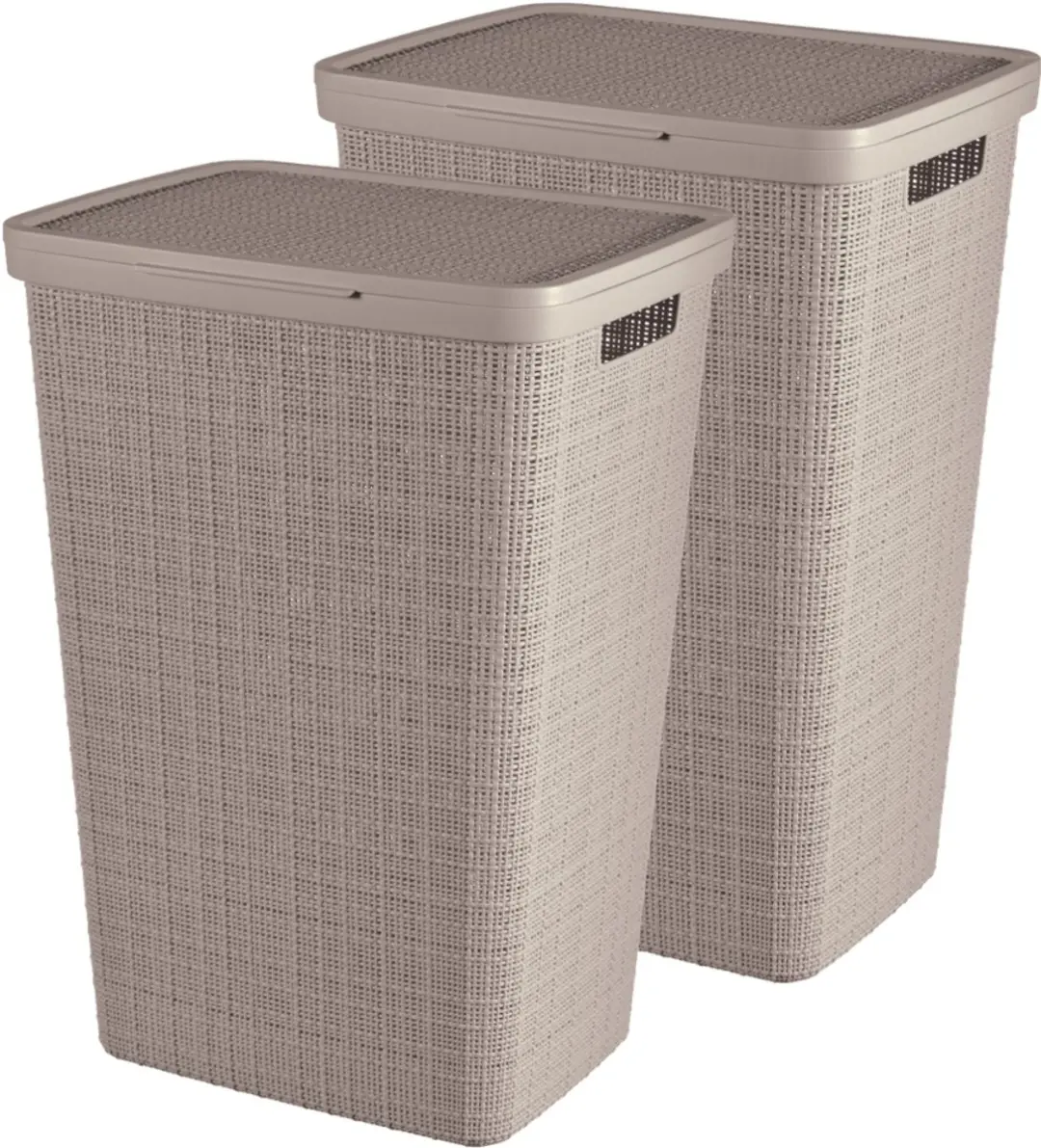 Curver Jute Wasmand met deksel 58L