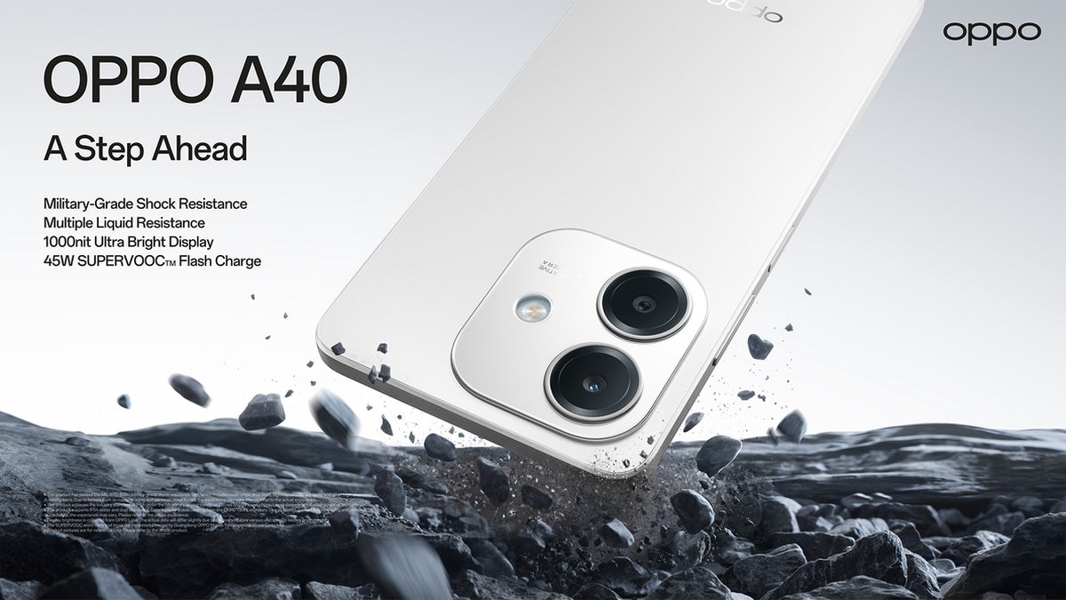 OPPO A40 4+128 - Sparkle Black - Extra Garantie 24+6 Maanden!