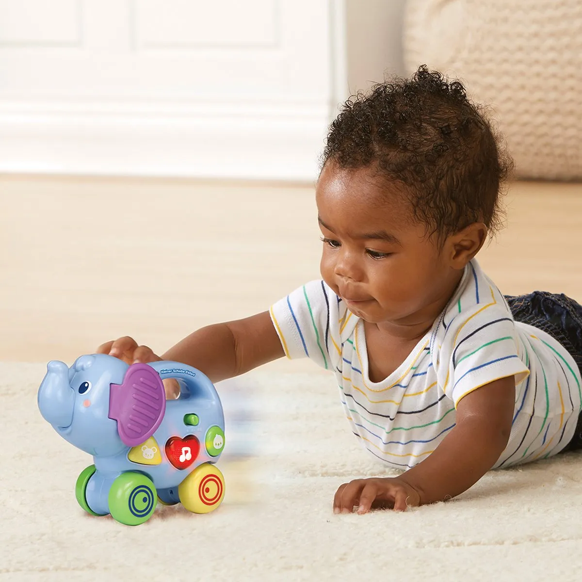 VTech Baby Kleiner Schiebe-Elefant - 80-513604 - Meerkleurig