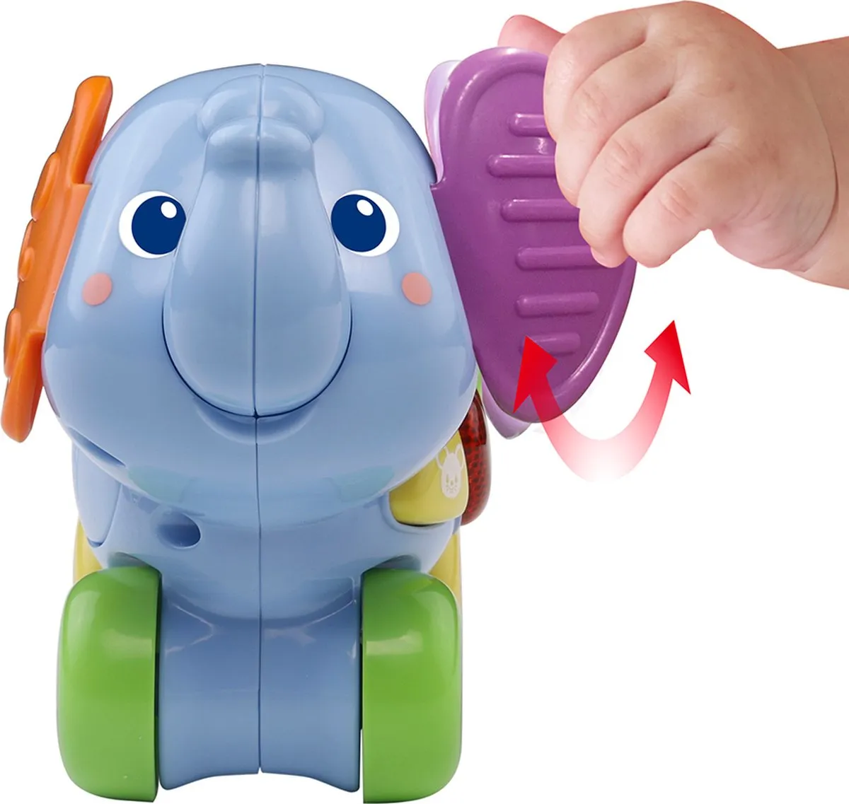 VTech Baby Kleiner Schiebe-Elefant - 80-513604 - Meerkleurig