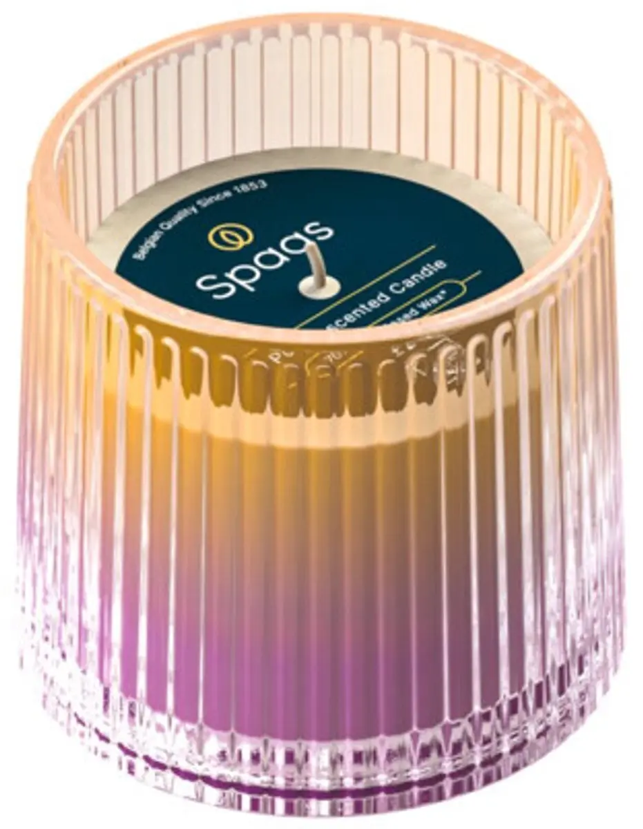 Spaas Pop Geurloze Kaars - Bloemig Paars - 27 uur