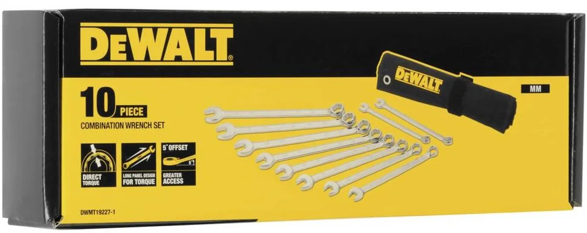 DeWalt DWMT19227-1 Ring-Steeksleutelset 10-delig - 10-19mm