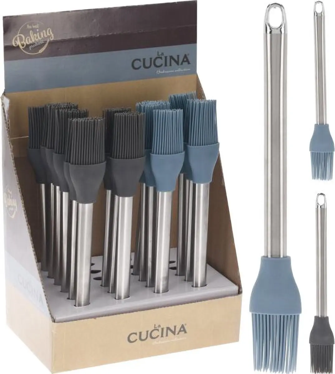 La Cucina Bakkwast Siliconen 26cm - Grijs