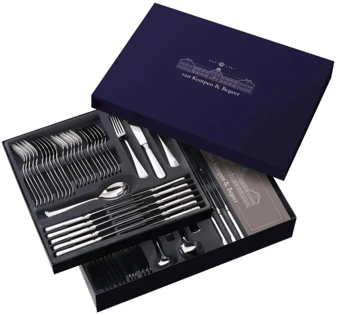 BK 90-delig Bestekset Hollands Glad - 9 Personen - Zilver