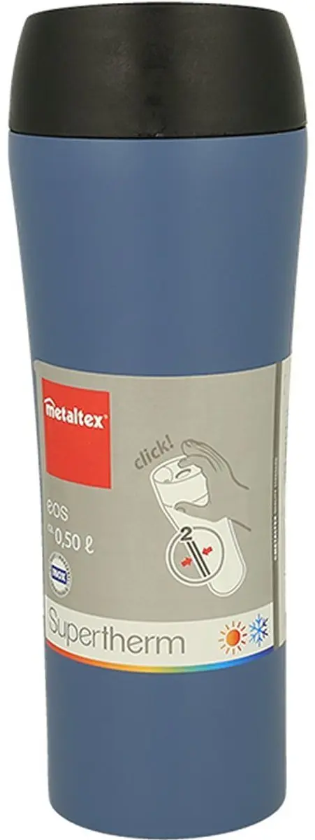 Metaltex Eos Mug 0.5L - Blauw/Zwart