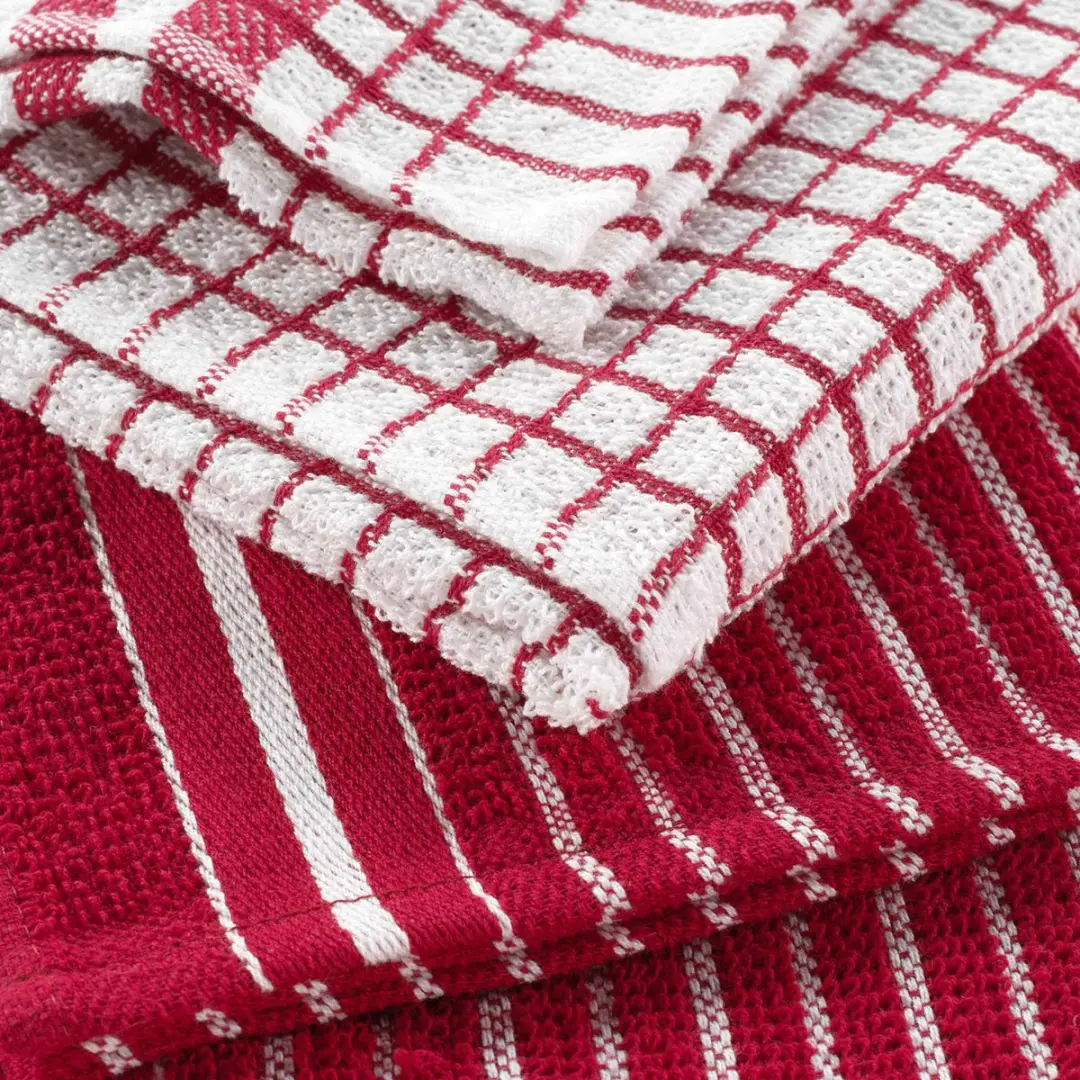 Wicotex Keukenhanddoeken 2 Stuks - 50x50cm Rood
