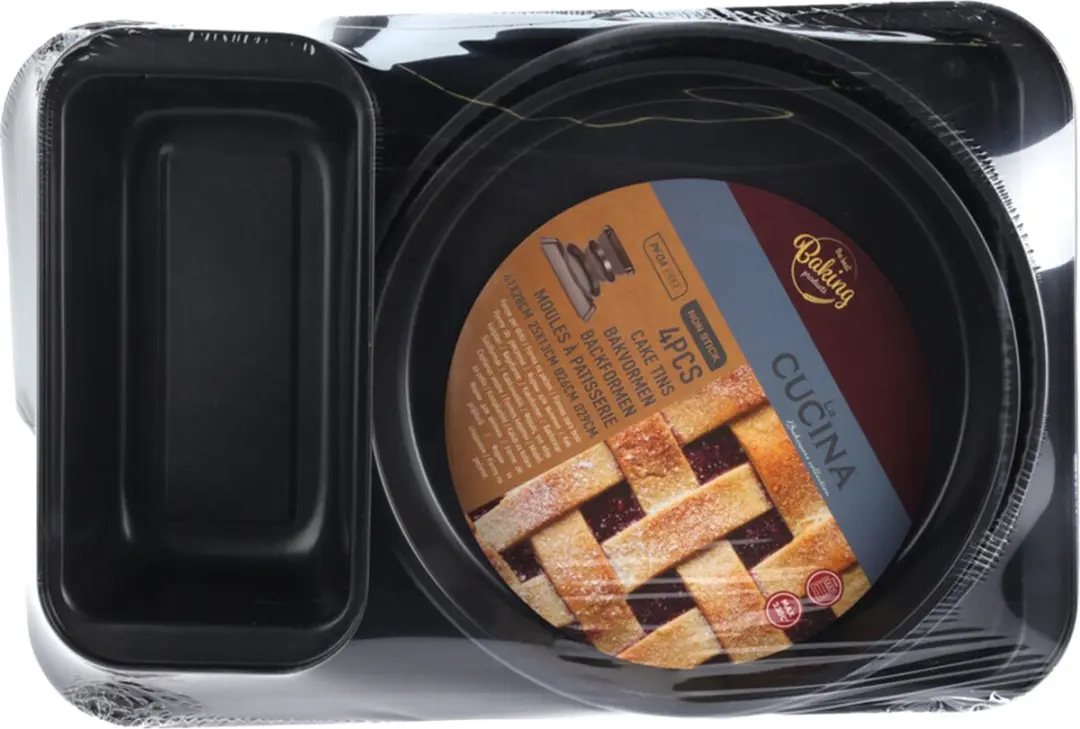 La Cucina Bakvormen Set 4-delig - Zwart