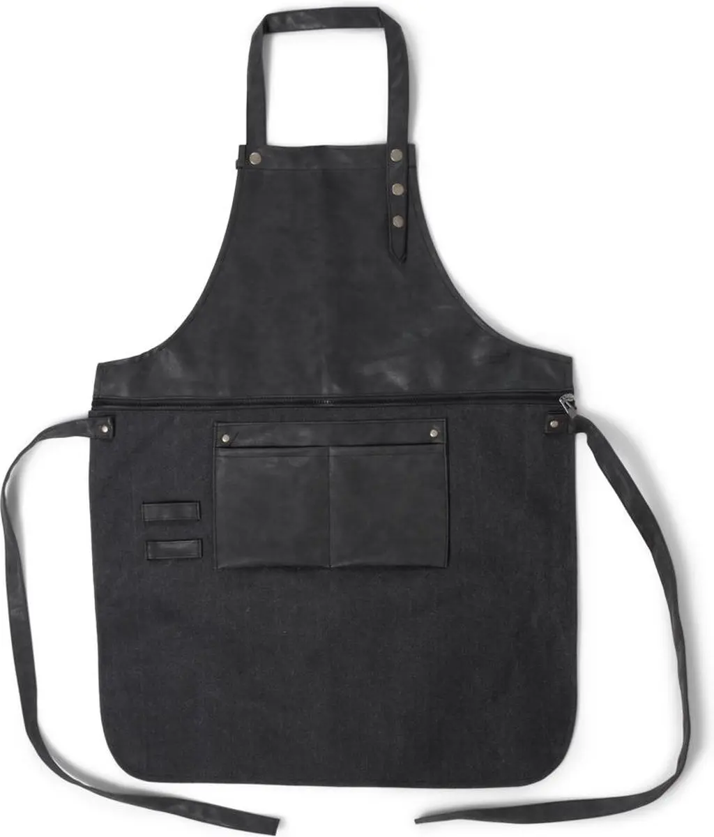 Senza Afritsbaar Schort - One Size - Zwart