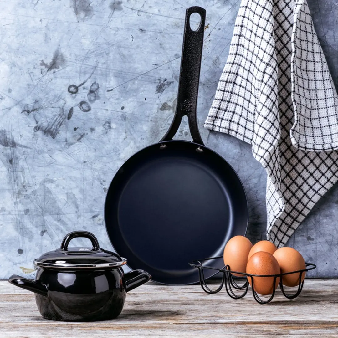 BK Black Steel Koekenpan 30cm - Koolstofstaal - Zwart
