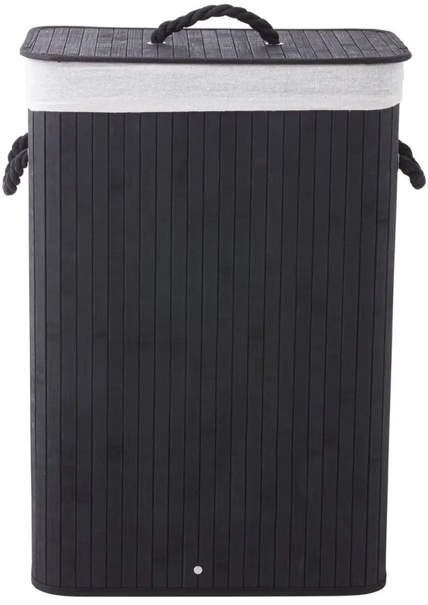 Sealskin Bamboo Wasmand met Deksel 56L - Zwart