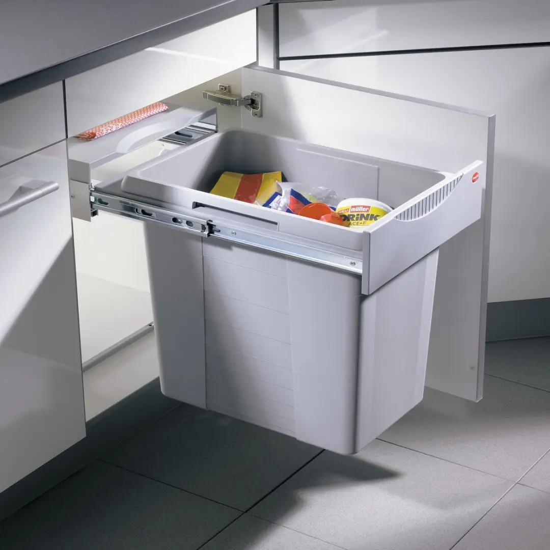 Hailo Easy-Cargo Inbouw Prullenbak AE366840 - 40L Grijs