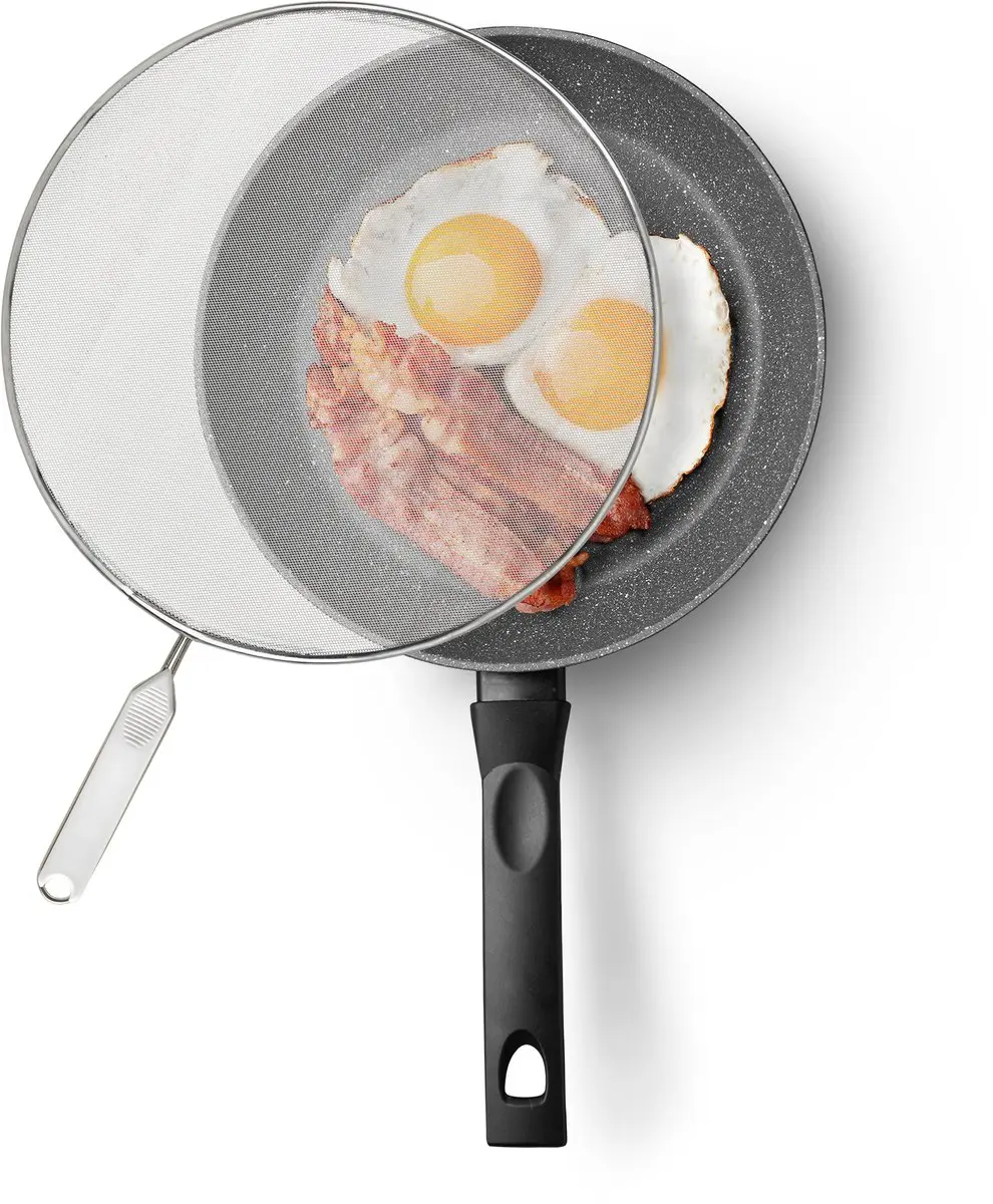 Metaltex Fritto Antispatdeksel 26cm - Wit